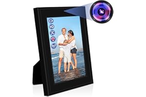 UYIKOO Cámara Espía Oculta, Mini Camara Espia Marco de Fotos 1080P HD, Camara de Vigilancia con detección de Movimiento para Interior Domicilio Oficina Seguridad