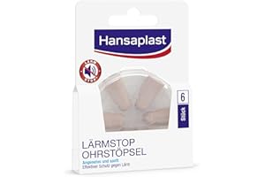 Hansaplast Lärmstopp Ohrstöpsel (6 Stück), sanfter Gehörschutz ideal zum Schlafen und Entspannen, Gehörschutzstöpsel reduzier