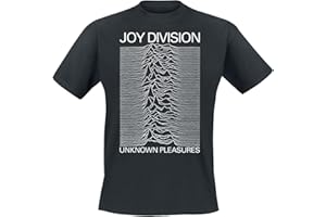 Joy Division Unknown Pleasures Herren-T-Shirt, kurzärmlig, Schwarz, Regular/Standard Passform, Schwarz, XXL
