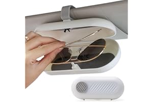 TAIZER Porta Occhiali per Auto Supporto Occhiali Auto Porta Occhiali Universale Automobilistico Scatola Protettiva Clip Occhiali Custodia Rigida Organizer Sole Scatola Occhiali per Visiera Parasole