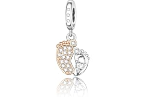 NUNUYAYA Charm Bead Ciondolo in Argento Sterling 925 Christmas Halloween Skull Pumpkin con Cubic Zirconia Pendenti Compatibile con Braccialetti e Collane europei,Compleanno di Natale Perline per Donne