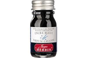 JACQUES HERBIN J.Herbin 13710ST - Tintenflakon, parfümiert, ''Les subtiles'', ideal für Schreibfeder und Roller, 10 ml, 1 Stück, Blau mit lavendem Duft