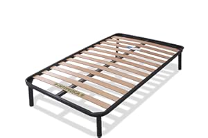 Dormiland® - Rete Letto Ortopedica Piazza e Mezza 120x190-13 Doghe in Legno e Struttura in Acciaio - 100% Made in Italy
