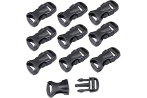 BAIWOAK 15mm/20mm/25mm/32mm/38mm/50mm Fibbie a sgancio laterale in plastica resistente con fibbia a clip di ricambio per zaino