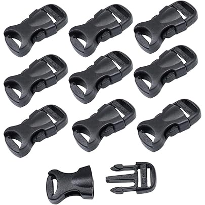 Fibbie A Sgancio Laterale In Plastica Nera Ykk, Chiusure In - Foto 10