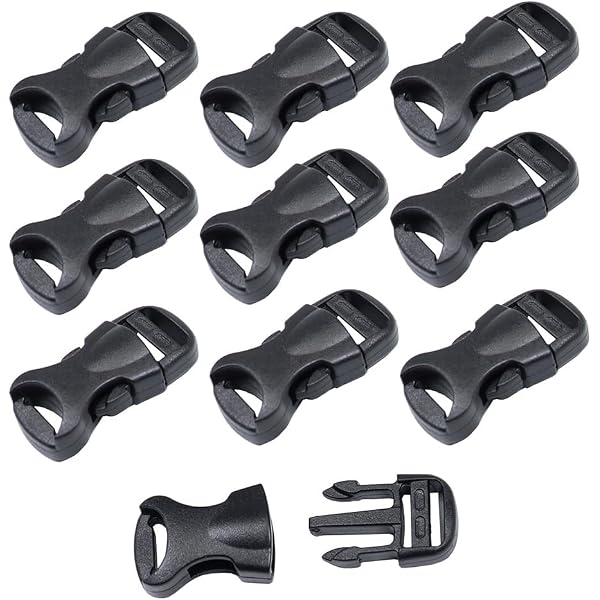 20-Pack Split Release 3-Way Buckles - For Paracord, Webbing, Backpack Straps & Slings