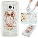 Produktbild Ooboom Hülle für Samsung Galaxy S7 TPU Silikon Bumper Schutzhülle Handy Tasche Case Cover mit Funkeln Glänzend Bling Glitter - Eule