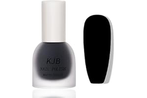 MRCUVARYAS Schwarzer Matt Nagellack - Schnelltrocknend & Langanhaltend - Ungiftiger Farblack auf Wasserbasis - Matte Black Nail Polish für Nagelkunst Nageldesign Maniküre zu Hause (Schwarz, 12g)