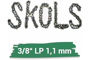 GREENSTAR OZAKI - Chaîne Tronçonneuse 3/8 LP E45 - Semi-Pro - Jauge 1,1 mm (0,043") - Profil de Gouge Semi-Carré - 45 Entraîneurs - 30 cm