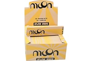 MOON King Size Slim Paper Pasta di Legno 108 x44 mm 50 Fogli