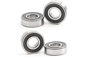 FUSHIBEARING 6202-2RS 15x35x11mm Double roulements à joint en caoutchouc, ABEC-5 roulements à billes à rainure profonde prélubrifiés pour tours (pack de 4 pièces)