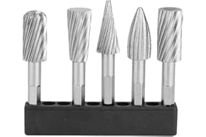 Delaman Frässtifte-Set mit Sechskantschaft, 6,35 mm Sechskantschaft, Hochgeschwindigkeitsstahlfräser, Drehfeilen, Werkzeuge für Aluminium und Eisen