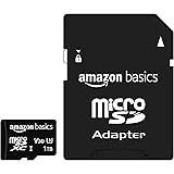 Amazon Basics - 1TB microSDXC Memory Card with Full Size Adapter, A2, U3, read speed up to 100 MB/s