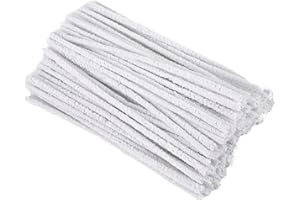 AYZAL White Pipe Cleaners - Flexible and Strong Strips for Smoking Pipes, DIY Crafts, and Decorations (100)