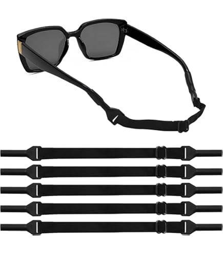 Qufiiry Cordon Lunettes, 7 Pcs Réglable Corde à Lunettes, Universel