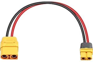 PNGKNYOCN Câble Court XT60 vers XT90，14AWG XT60 Femelle vers XT90 Femelle Câble Adaptateur pour RC ESC et RC Lipo Charger（30cm）