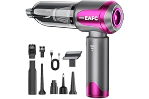 EAFC Aspirateur à Main, 16000Pa Mini Aspirateur sans Fil Portable à 3 Vitesses, Multifonctionnel Aspirateur Voiture Puissant sans Fil avec Moteur sans Balais, pour Voiture Animaux Maison Car