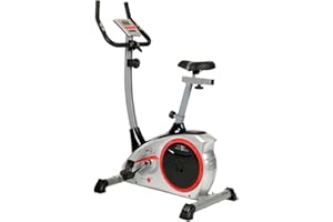 ‎CHRISTOPEIT SPORT GERMANY Christopeit Sport AL 1 Bicycle Exercise Bike Silver - 8 Levels, up to 150 kg Weight, 9 kg Magnetic Brake System, LCD Display