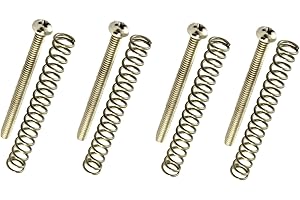 Allparts GS-0012-001 Schrauben mit Federn für Humbucker Tonabnehmer (4 Stück) chrom