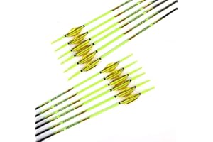 ACCMOS 32 Pollici Freccia in Puro Carbonio, Spine 400-1000 ID 4.2mm Tiro con L'Arco Frecce Piuma Spirale per Gioventù Adulta Arco Compound Archi Ricurvi Caccia e Pratica di Tiro