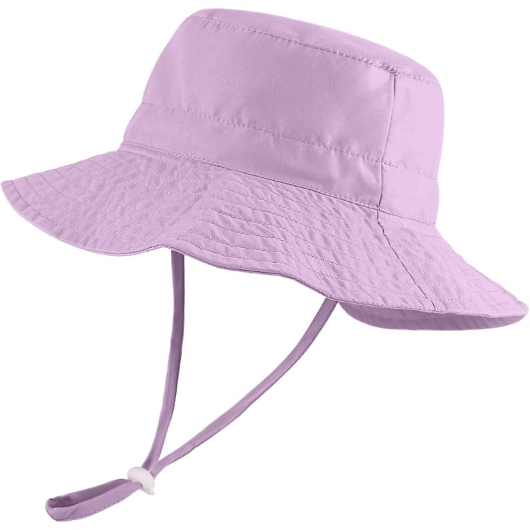 Chapeau De Soleil Bébé Jan & Jul - Coton 100%, UPF 50+, Réglable De 6 à 24 Mois, Couleur Marguerite Violette