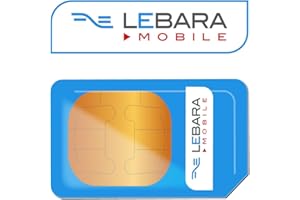 Lebara Carte SIM Royaume Uni - 5£ de crédit appels - Numéro du Royaume Uni