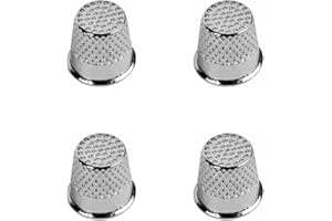 WESTOCK We-Stock - Juego de 4 dedales de costura de aluminio, cómodos y resistentes, 18 mm