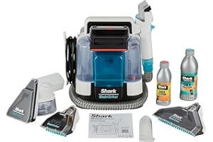 Shark StainStriker Pulitore Tappezzeria e Smacchiatore, 5 Accessori, Animali Domestici, Fessure e Tubo Flessibile, 2 Detergenti, Rimuove le Macchie, Odore e Sporco, Leggero, Portatile, 450W PX200EUT