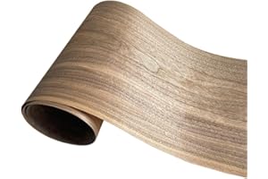 MNUPL Rollo de Chapa de Madera Natural, 1 Rollo, Piel de Nogal Negro Claro, Muebles, Altavoz Artesanal, artesanía de Madera, 30x250cm