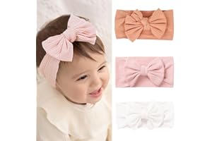 Fashband Diademas para niñas, bandas para el pelo con lazo, alas de hadas con purpurina, accesorios para el cabello para uso diario y decoraciones de fiesta (2 unidades)