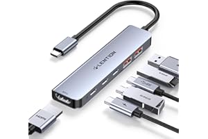 LENTION Hub USB C HDMI 4K@60Hz, PD 100W, 10Gbps Adaptador USB C USB 3.2 Gen 2 (2 USB-C & 2 USB-A), Docking Station para MacBook Pro Air M2 M1, iPad Pro Air, iPhone 15 Plus Pro MAX y Más (CE37)