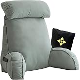Ergonomisches Bett Kissen R ckenkissenExtragro es Lesekissen mit Armlehnen und Abnehmbarem NackenLesekissen f r Bett und SofaBettruhekissen zum SpielenLesenFernsehen75cm x 40cm x 58cm