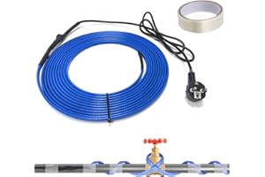 Hojalis 4M Cavo Riscaldante Antigelo, Cavo Riscaldante 230V, 25 W/M Cavo Riscaldante Con Termostato, Cavo Riscaldante Autoregolante, Cavo Di Riscaldamento Impermeabile Per Tubazioni