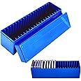 Excefore Plastic Coin Storage Box - Keep Your Coins Safe and Secure,Holds 20 Slab Coin Holders for PCGS, NGC, PCCB, PMG, and More (Blue)