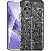 Ehr. Huawei Honor 200 Pro ile Uyumlu Kamera Korumalı [Hafif PU Deri G&ouml;r&uuml;n&uuml;ml&uuml; Darbeye Dayanıklı Kaymaz Kılıf] Askeri D&uuml;şme Ko