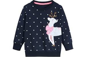EULLA Kinder Mädchen Jungen Weihnacht Pullover Sweatshirt Weihnachtsoutfit Weihnachtspuli Christmas Xmas Rentier Weihnachtsmann Weihnachtskleidung 92 98 104 110 116 122