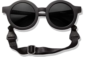 BABYMOCS Gafas de sol redondas para niños de 1,5 años – 8 años jóvenes | 100% protección UV | flexibles, sin BPA, gafas de sol libres de sustancias nocivas para niños con banda | diseño sueco | gafas