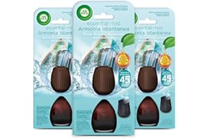 Airwick Ricariche per Diffusore di Oli Essenziali Armonia Istantanea, Confezione da 3 per il Diffusore di Oli Essenziali Profumatore per Ambienti alla Fragranza di Brezza Oceanica