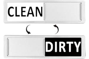 PERSENTU Dishwasher Clean Dirty Sign,Clean Dirty Magnet for Dishwasher,Double Sided Adhesives Included for Non-Magnetic Surface,for Dish Washer Refrigerator for Kitchen Cleaning and Dirt Reminder Sign