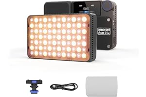 APUTURE Amaran Ace 25x Luce LED Bi-Color, 32W Luce Video On-Camera, 2700K-6500K, 6320 Lux @ 0,5m, Ricarica Rapida USB-C, Montaggio Magnetico, 9 Effetti Luminosi, Controllo Wireless amaran App Charcoal
