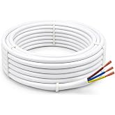 3x2,5 MM CCA TTR BEYAZ RENK KAU&Ccedil;UK TOPRAKLI SEYYAR ELEKTRİK KABLOSU (10 METRE)