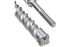 MOXPIFY Broca SDS Max de doble hélice con 4 cortadores de carburo de tungsteno para taladro percutor para hormigón, piedra y piedra natural, 40 x 460 mm