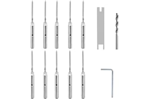 TooTaci Lot de 10 Tendeurs de Câble en Acier Inoxydable T316 Pour 3mm Cable Inox,Pour Cable de Garde Corps,Rampe de Câble D'escalier,Balustrade de Terrasse Extérieure