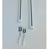 Tek Kanallı Beyaz Al&uuml;minyum Ray (Tekli Korniş) + Metal Portray (230 CM)