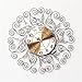 Produktbild Acryl Diamond Mute stillen nicht ticking große dekorative Wanduhr 8 in. Zifferblatt Wohnzimmer Metall Wanduhr , 50*50cm cd brushed aluminum disk black