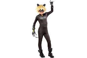 Funidelia Costume Cat Noir con accessori - Ladybug per bambino, Licenza Ufficiale, Cartoni Animati, Ladybug - Vestito per bambini per feste, Carnevale e Halloween