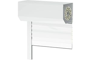 WERKZEUGBILLIGERCOM Vorbaurollladen SK45, weiß, Aluminium BxH: 100x130 cm, Gurt - 39er Lamelle - Sondermaße möglich