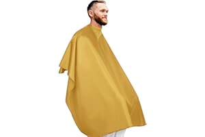 AASHTA Mantella parucchiere colore giallo, Mantella Taglio Capelli a Tutta Lunghezza, 125x145cm giallo Mantellina Parrucchiere, mantella barbiere leggera
