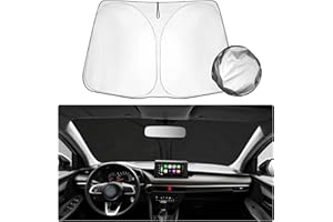 SHAOHAO Kompatybilna z Toyota Yaris Cross SUV 2021/2022/2023, osłona przeciwsłoneczna, srebrna tkanina, składana osłona przeciwsłoneczna, ochrona przed promieniowaniem UV i wysoką temperaturą, osłona przeciwsłoneczna, szyba Yaris Cross