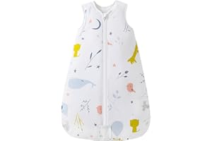 Mosebears Saco de Dormir para bebé de Invierno 2,5 TOG,100% algodón para Diferentes tamaños,Desde el Nacimiento hasta la Edad de 24 Meses para niños(Animal,0-6 Meses)
